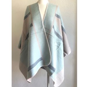 Reversible beautiful warm poncho, shawl oversize scarf